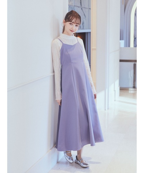 earth music&ecology（アースミュージックアンドエコロジー）の「SET2点ボレロ+キャミワンピース（ドレス・レディース・ブラック/サックスブルー/ピンク/ミント・FREE）」の14枚目の写真