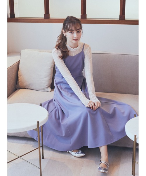 earth music&ecology（アースミュージックアンドエコロジー）の「SET2点ボレロ+キャミワンピース（ドレス・レディース・ブラック/サックスブルー/ピンク/ミント・FREE）」の16枚目の写真