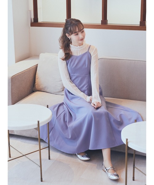 earth music&ecology（アースミュージックアンドエコロジー）の「SET2点ボレロ+キャミワンピース（ドレス・レディース・ブラック/サックスブルー/ピンク/ミント・FREE）」の17枚目の写真