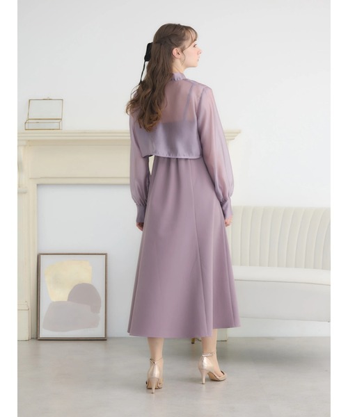 earth music&ecology（アースミュージックアンドエコロジー）の「SET2点ボレロ+キャミワンピース（ドレス・レディース・ブラック/サックスブルー/ピンク/ミント・FREE）」の20枚目の写真