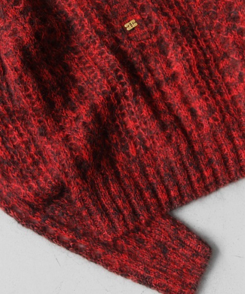 GANNI(ガニー)の「GANNI Mohair Lace Polo(ニット/セーター・レディース・レッド系その他・MEDIUM)」の2枚目の写真
