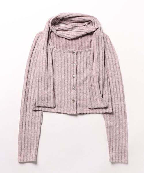 almo(アルモ)の「ストールセットリブトップス(BQ)(Tシャツ/カットソー・レディース・ピンク/グレー/ダークグレー・FREE)」の19枚目の写真