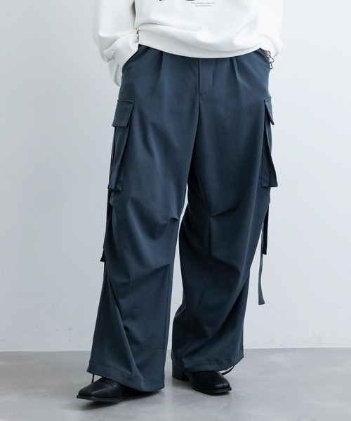 JUNRED（ジュンレッド）の「【 セットアップ対応 】ドレープパラシュートカーゴパンツ（その他パンツ・メンズ・ブラック/ブラック系その他/チャコールグレー・L/M/S）」の9枚目の写真