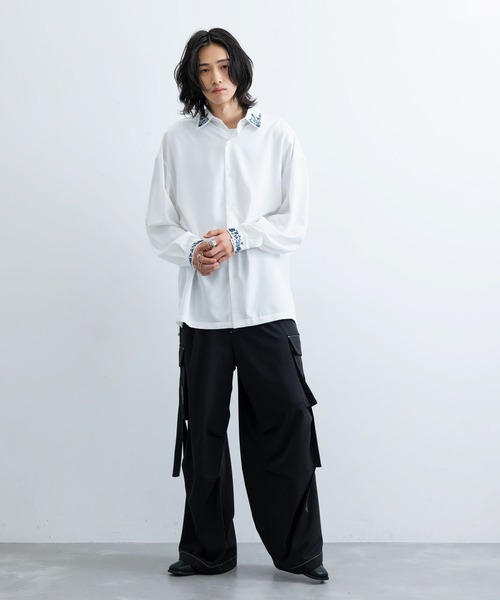 JUNRED（ジュンレッド）の「【 セットアップ対応 】ドレープパラシュートカーゴパンツ（その他パンツ・メンズ・ブラック/ブラック系その他/チャコールグレー・L/M/S）」の10枚目の写真