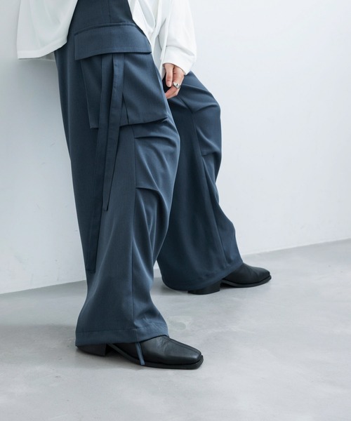 JUNRED（ジュンレッド）の「【 セットアップ対応 】ドレープパラシュートカーゴパンツ（その他パンツ・メンズ・ブラック/ブラック系その他/チャコールグレー・L/M/S）」の14枚目の写真