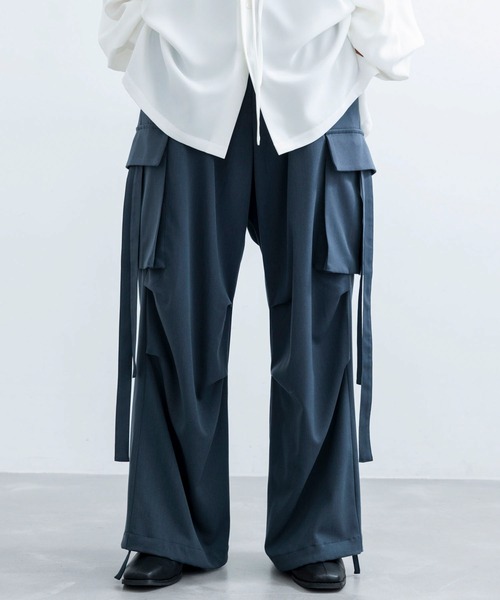 JUNRED（ジュンレッド）の「【 セットアップ対応 】ドレープパラシュートカーゴパンツ（その他パンツ・メンズ・ブラック/ブラック系その他/チャコールグレー・L/M/S）」の15枚目の写真