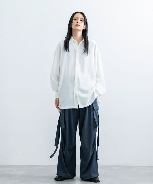 JUNRED（ジュンレッド）の「【 セットアップ対応 】ドレープパラシュートカーゴパンツ（その他パンツ・メンズ・ブラック/ブラック系その他/チャコールグレー・L/M/S）」の21枚目の写真