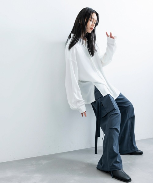 JUNRED（ジュンレッド）の「【 セットアップ対応 】ドレープパラシュートカーゴパンツ（その他パンツ・メンズ・ブラック/ブラック系その他/チャコールグレー・L/M/S）」の22枚目の写真