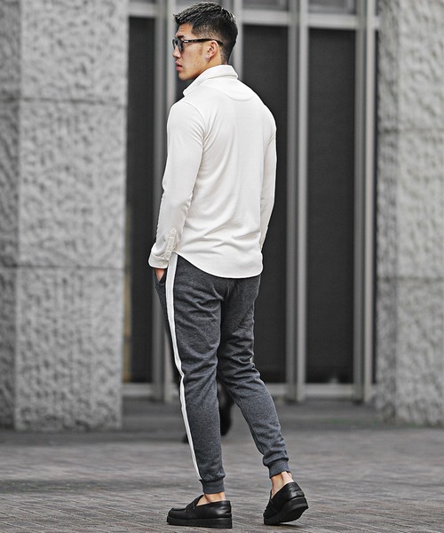 JOKER（ジョーカー）の「ポンチラインスウェットジョガーパンツ メンズ ブラック チャコール グレー（スウェットパンツ・メンズ・グレー/ブラック/チャコール・S/M/L/LL）」の8枚目の写真