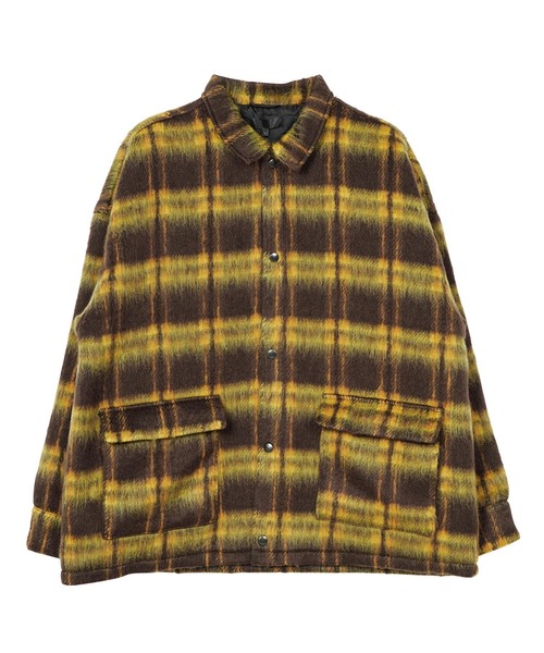 シャギーチェックシャツブルゾン