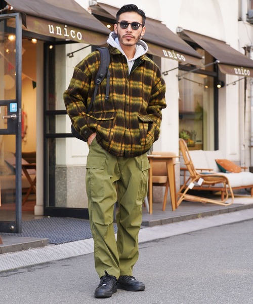 シャギーチェックシャツブルゾン