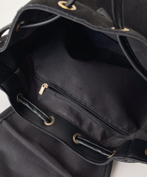 CANAL JEAN（キャナルジーン）の「El mar　フェイクスウェードミニリュック（バックパック/リュック・レディース・ブラック/ブラウン・ONE SIZE）」の6枚目の写真