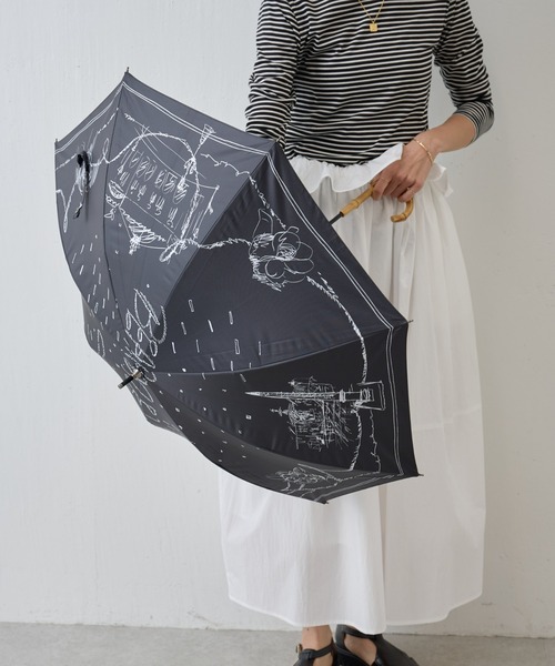 BEARDSLEY（ビアズリー）の「晴雨兼用傘（パリ）（長傘・レディース・ブラック・FREE）」の6枚目の写真
