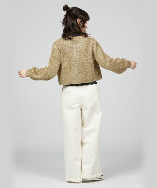 To b. by agnes b.(トゥービーバイアニエスベー)の「WN94 CARDIGAN スパークルジップカーディガン(カーディガン/ボレロ・レディース・ゴールド・FREE)」の5枚目の写真