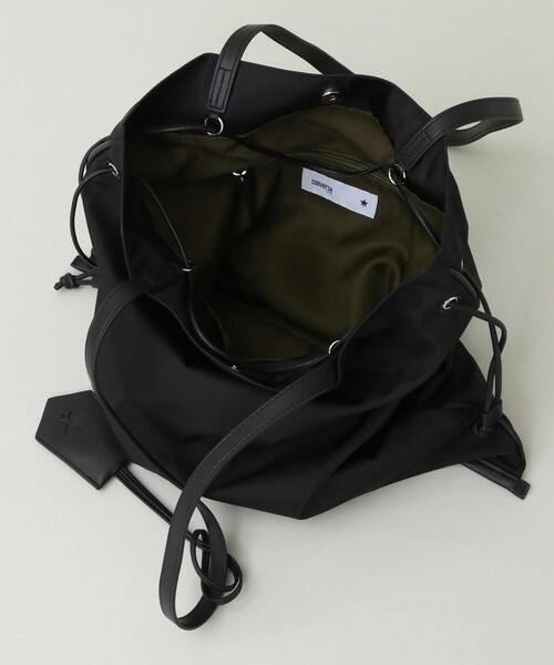 CONVERSE TOKYO（コンバーストウキョウ）の「BIG NYLON GATHER TOTE BAG（トートバッグ・レディース・ブラック/カーキ・FREE）」の8枚目の写真