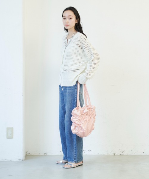 Shelly island（シェリーアイランド）の「ラメメッシュダブルジップカーデ（カーディガン/ボレロ・レディース・ブラック/ホワイト/ピンク・FREE）」の17枚目の写真