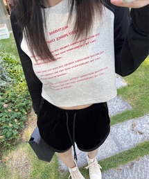 HALEY PESCA | HALEY PESCA/英字プリント　ショート丈ラグランカットソー(Tシャツ/カットソー)
