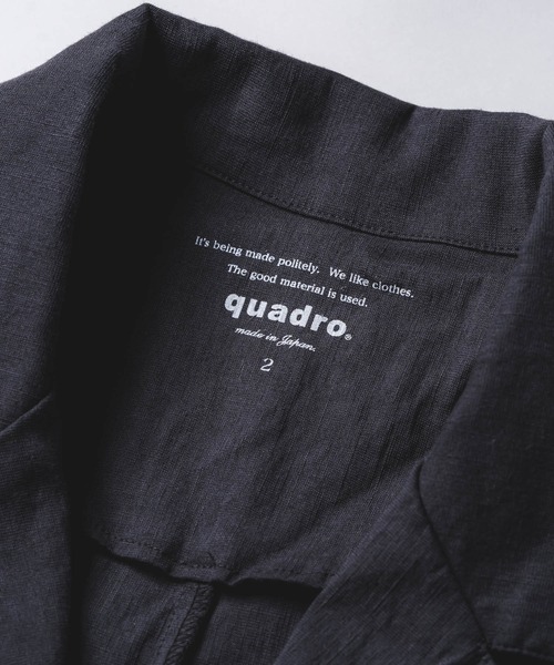 quadro（クオドロ）の「ハイブリッドストレッチリネンテーラージャケット（テーラードジャケット・メンズ・ブラック/チャコール/モカ・MEDIUM）」の17枚目の写真