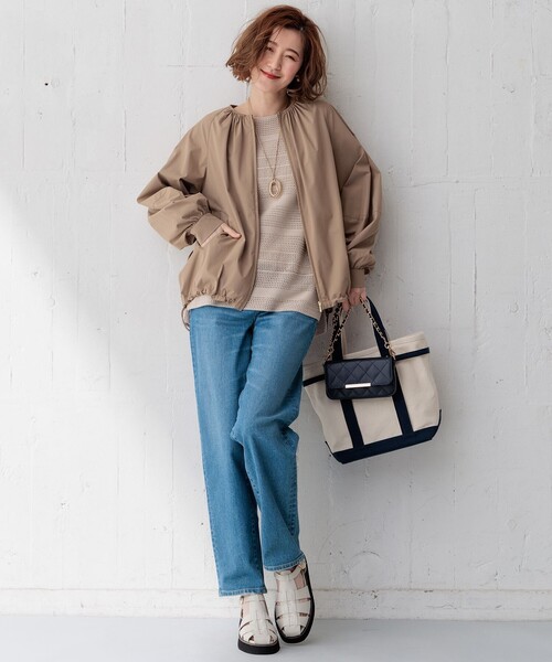 23区(ニジュウサンク)の「【洗える】レーシーコットンコード ニット(ニット/セーター・レディース・ブラック系/ベージュ系/ホワイト系・38)」の11枚目の写真