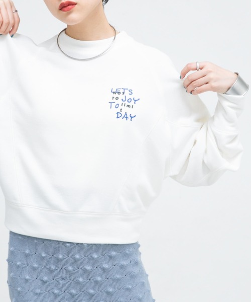 KBF(ケイビーエフ)の「ネップスウェット(Tシャツ/カットソー・レディース・オフホワイト/ネイビー・ONE)」の3枚目の写真