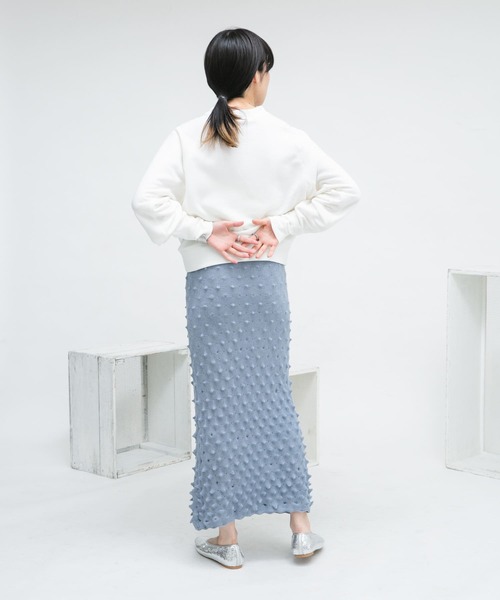 KBF(ケイビーエフ)の「ネップスウェット(Tシャツ/カットソー・レディース・オフホワイト/ネイビー・ONE)」の10枚目の写真