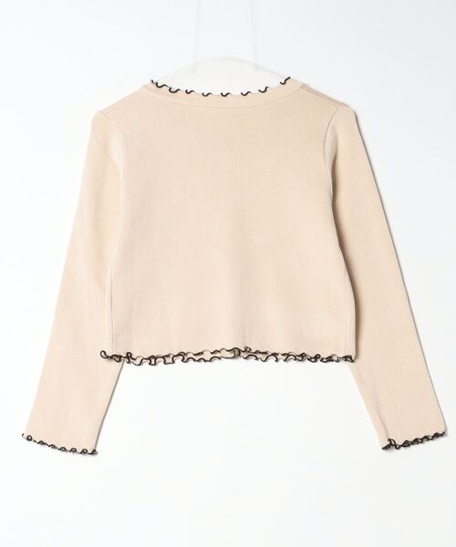 Per sist ence（パーシエンス）の「配色メローニットカーディガン（カーディガン/ボレロ・レディース・ブラック/ホワイト/モカ/ベージュ・FREE）」の5枚目の写真