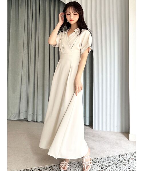 新品　チェスティ カシュクールシャツワンピース　ロングワンピース RESEXXY（リゼクシー）の「カシュクールシャツワンピース