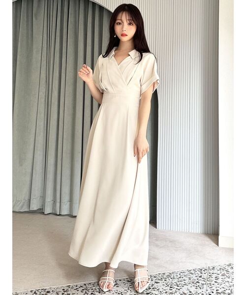 新品　チェスティ カシュクールシャツワンピース　ロングワンピース RESEXXY（リゼクシー）の「カシュクールシャツワンピース
