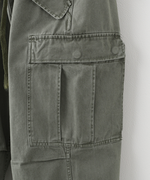 FOSTEX GARMENTS(フォステックスガーメンツ)の「【FOSTEX GARMENTS / フォステックスガーメンツ】M65 TROUSERS HEAVY VTG WASH(カーゴパンツ・メンズ・カーキ・SMALL/MEDIUM)」の4枚目の写真