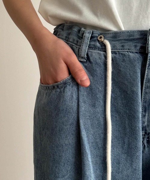 CANAL JEAN El mar ヒモ付デニムイージーパンツ CANAL JEAN（キャナルジーン）の「El mar ヒモ付デニムイージー