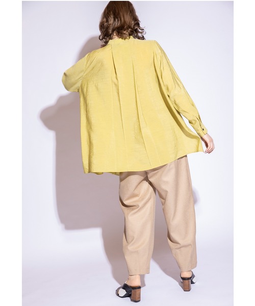 OSMOSIS（オズモーシス）の「タックフレアーブラウス（シャツ/ブラウス・レディース・イエロー/ブラック/ライトベージュ・ONE SIZE）」の15枚目の写真