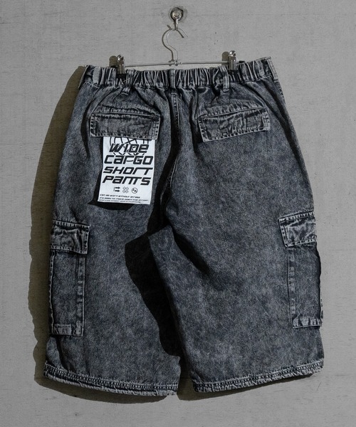 JOHN'S CLOSET(ジョンズクローゼット)の「【13】ケミカルウォッシュワイドカーゴショーツ(カーゴパンツ・メンズ・ブラック/ネイビー・MEDIUM/LARGE)」の15枚目の写真