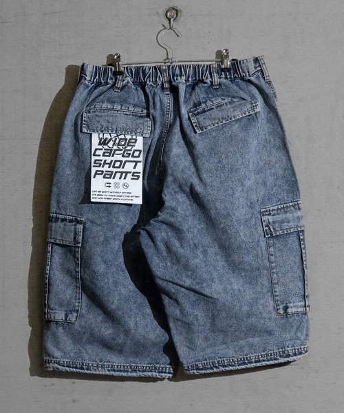 JOHN'S CLOSET(ジョンズクローゼット)の「【13】ケミカルウォッシュワイドカーゴショーツ(カーゴパンツ・メンズ・ブラック/ネイビー・MEDIUM/LARGE)」の16枚目の写真