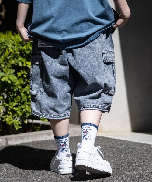 JOHN'S CLOSET(ジョンズクローゼット)の「【13】ケミカルウォッシュワイドカーゴショーツ(カーゴパンツ・メンズ・ブラック/ネイビー・MEDIUM/LARGE)」の7枚目の写真