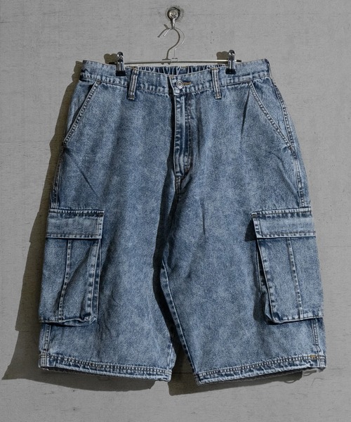 JOHN'S CLOSET(ジョンズクローゼット)の「【13】ケミカルウォッシュワイドカーゴショーツ(カーゴパンツ・メンズ・ブラック/ネイビー・MEDIUM/LARGE)」の17枚目の写真