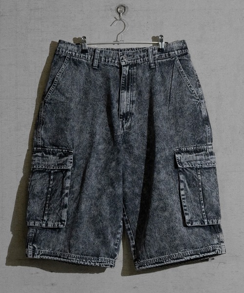 JOHN'S CLOSET(ジョンズクローゼット)の「【13】ケミカルウォッシュワイドカーゴショーツ(カーゴパンツ・メンズ・ブラック/ネイビー・MEDIUM/LARGE)」の18枚目の写真