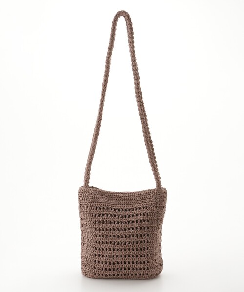&Bridge(アンドブリッジ)の「cachellier(カシェリエ) 編みショルダーバッグ(BR)(ショルダーバッグ・レディース・ブラウン系・99)」の2枚目の写真