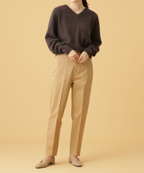 Apo(s)ture(アポスチャー)の「NORAH-001/チノテーパードパンツ(チノパンツ・レディース・ブラック/ホワイト/ベージュ/ネイビー・XS/S/M/L/XL)」の3枚目の写真