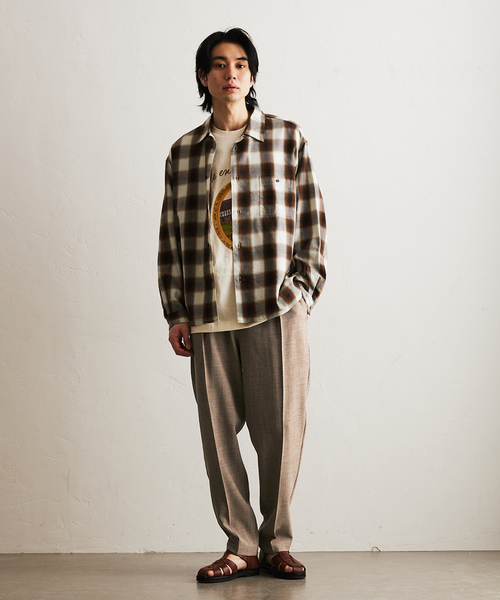 417 EDIFICE（フォーワンセブンエディフィス）の「【Reflax/リフラックス】キャンバス1タックイージーパンツ（スラックス・メンズ・ベージュ/ネイビー/オレンジ/ブラウン/グリーン/ブラック/ブルー・SMALL/MEDIUM/LARGE）」の14枚目の写真