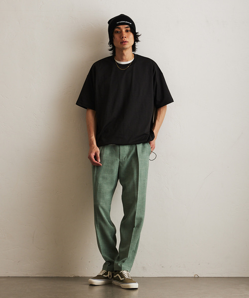 417 EDIFICE（フォーワンセブンエディフィス）の「【Reflax/リフラックス】キャンバス1タックイージーパンツ（スラックス・メンズ・ベージュ/ネイビー/オレンジ/ブラウン/グリーン/ブラック/ブルー・SMALL/MEDIUM/LARGE）」の16枚目の写真