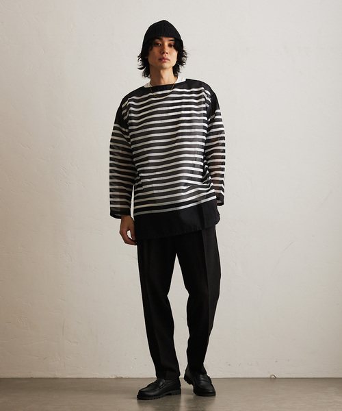 417 EDIFICE（フォーワンセブンエディフィス）の「【Reflax/リフラックス】キャンバス1タックイージーパンツ（スラックス・メンズ・ベージュ/ネイビー/オレンジ/ブラウン/グリーン/ブラック/ブルー・SMALL/MEDIUM/LARGE）」の18枚目の写真