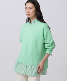 ◆ボリュームスリーブVネックニット