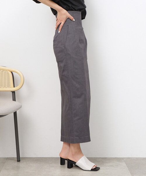 OPAQUE.CLIP（オペークドットクリップ）の「◆【大草直子さんコラボ】デニム調タイトスカート（スカート・レディース・ネイビー/ブラック・38/36/40）」の4枚目の写真