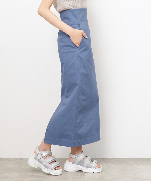 OPAQUE.CLIP（オペークドットクリップ）の「◆【大草直子さんコラボ】デニム調タイトスカート（スカート・レディース・ネイビー/ブラック・38/36/40）」の19枚目の写真