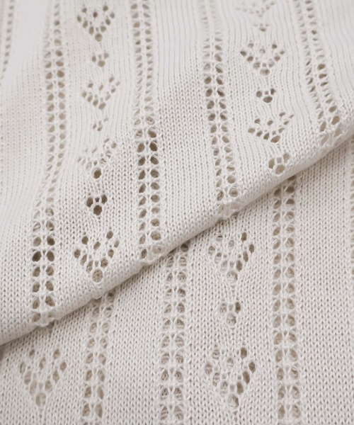 Social GIRL（ソーシャルガール）の「透かし編みカーデ（カーディガン/ボレロ・レディース・オフホワイト/ブラック・M）」の14枚目の写真
