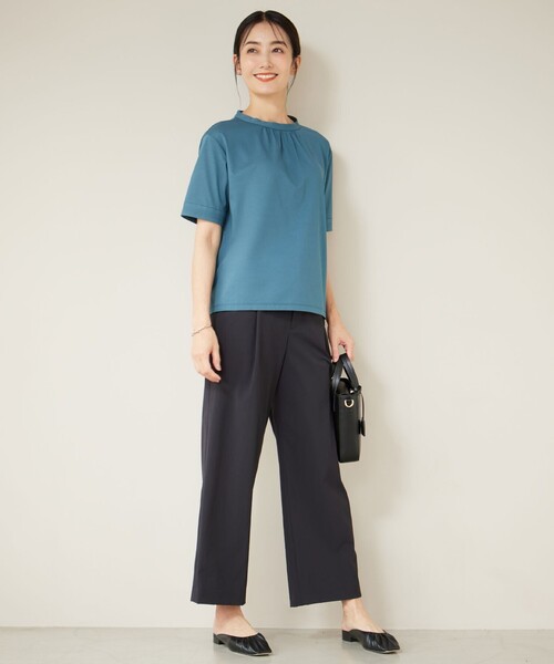 J.PRESS Ladies（J.プレス レディス）の「【洗える・撥水・接触冷感】アウトフィッター ワイド パンツ（その他パンツ・レディース・グレー系/ブラック系・S/XS/XXS）」の4枚目の写真