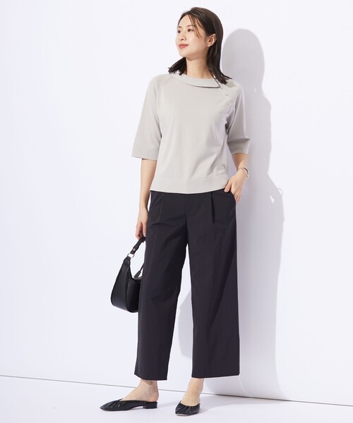 J.PRESS Ladies（J.プレス レディス）の「【洗える・撥水・接触冷感】アウトフィッター ワイド パンツ（その他パンツ・レディース・グレー系/ブラック系・S/XS/XXS）」の8枚目の写真