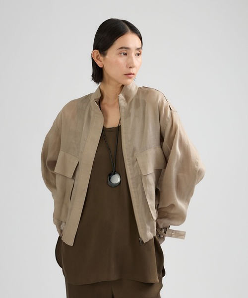 Chaos（カオス）の「Chaos(カオス)/ゴーダブルゾン（ブルゾン・レディース・グレイッシュベージュ/スミクロ/グレー系その他/モカ/ホワイト・FREE）」の13枚目の写真