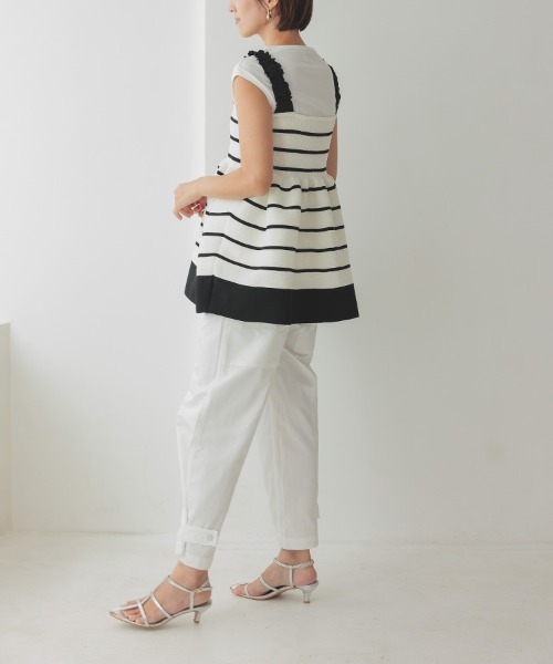 DONOBAN(ドノバン)の「【ホワイト/ZOZO限定カラー】ミラノリブフレアトップス(その他トップス・レディース・ホワイト/ブラック/ベージュ・F)」の6枚目の写真