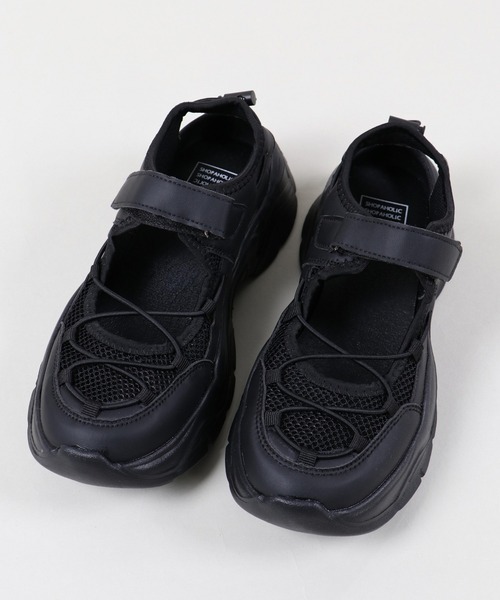 SPINNS(スピンズ)の「スニーカーメッシュサンダル(サンダル・レディース・ブラック/ホワイト・M/L/LL)」の17枚目の写真